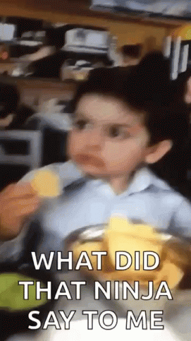 What Did That Ninja Say To Me Kid GIF - What Did That Ninja Say To Me Kid Wow GIFs