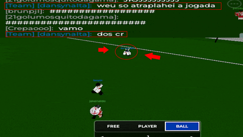 a screenshot of a video game with a free player button on the bottom