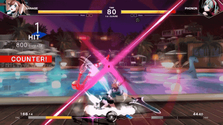 a video game with nanade and phonon playing