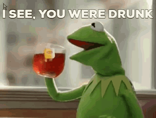 Drunk Kermit GIF - Drunk Kermit Sipping Tea GIFs