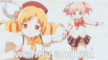 wendy and sal are holding hands in a cartoon