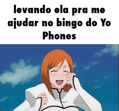 a picture of a girl with the words levando ela pra me ajudar no bingo do yo phones below her