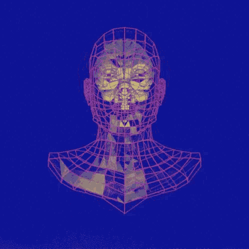 a 3d model of a person 's head and neck