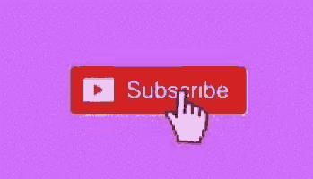 a hand is pointing at a red button that says subscribe on a pink background .