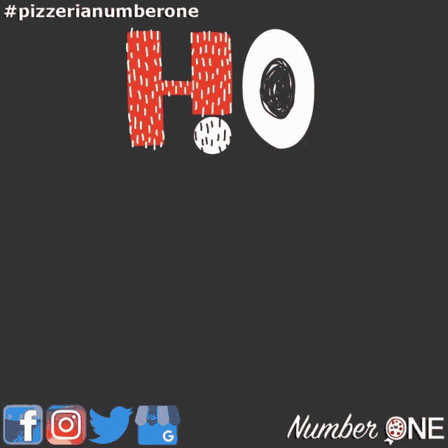 an advertisement for pizzeria number one with a santa claus