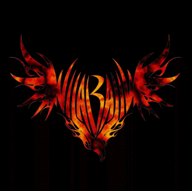 a picture of a phoenix with the letter r in the middle
