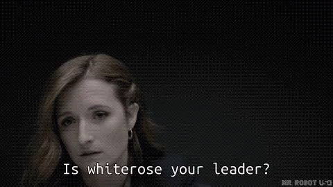 Is White Rose Your Leader Mr Robot GIF - Is White Rose Your Leader Mr Robot Poker Face GIFs