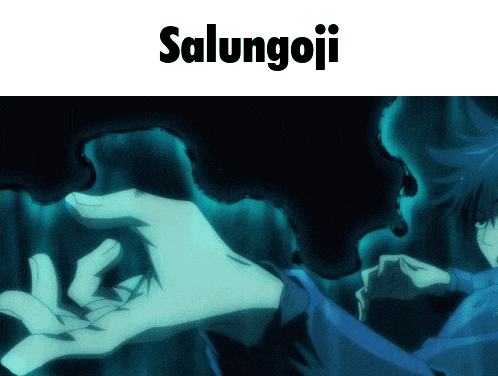 a picture of a person 's hand with the words salungoji above it