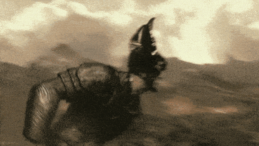 a drawing of a monster with a claw on its arm