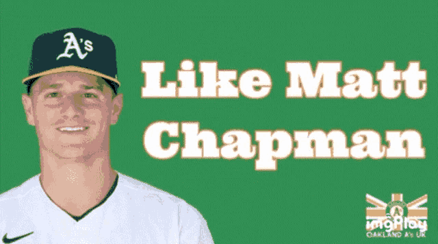 a baseball player wearing a hat that says a 's on it
