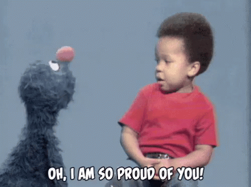 Prouda You GIF - Sesame Street Proud Hug GIFs