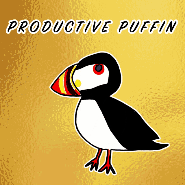 Productive Puffin Veefriends GIF - Productive Puffin Veefriends Working GIFs