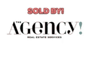 the logo for the agency real estate services has been sold