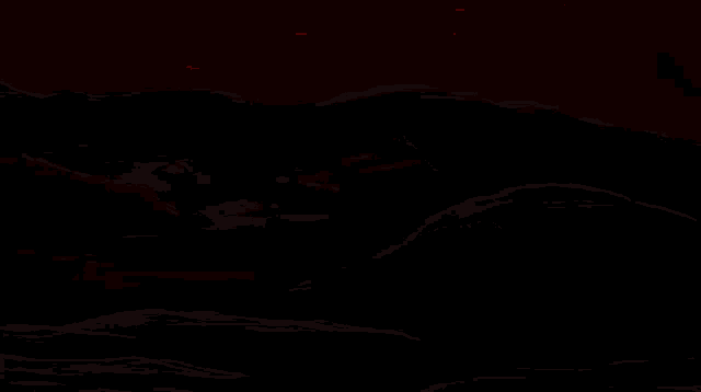 a black and white drawing of a werewolf with a red background .