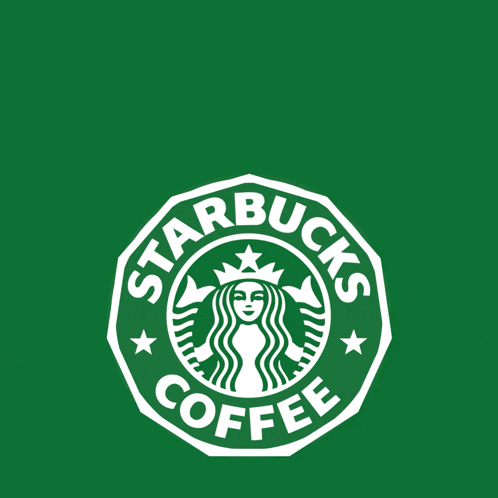 a starbucks coffee logo is on a green background