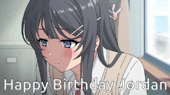 a picture of a girl with the words happy birthday jordan below her