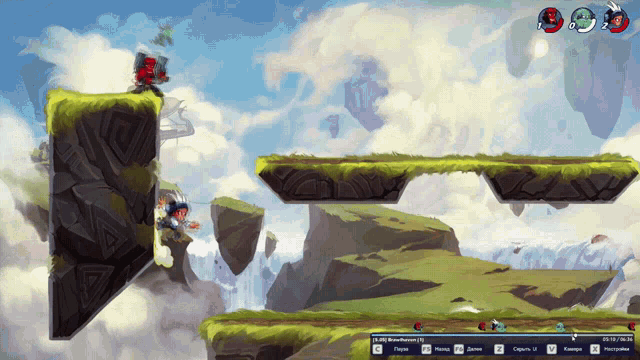 a screenshot of a video game shows a cliff with a waterfall