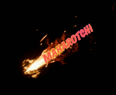 a lightning strike with the word maharotchi written on it