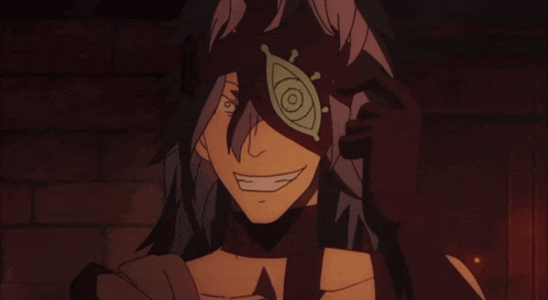 a cartoon character with a mask on his face and a circle in his eye