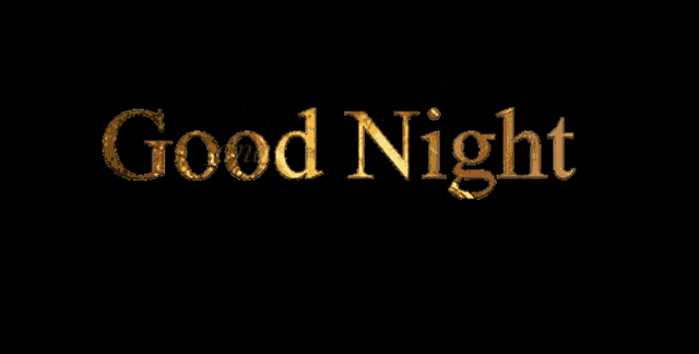 the word good night is on a black background with a star