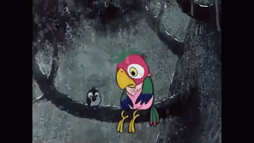 попугай кеша мультфильм осень дождь осенняя GIF - Parrot Kesha Soviet Animation GIFs