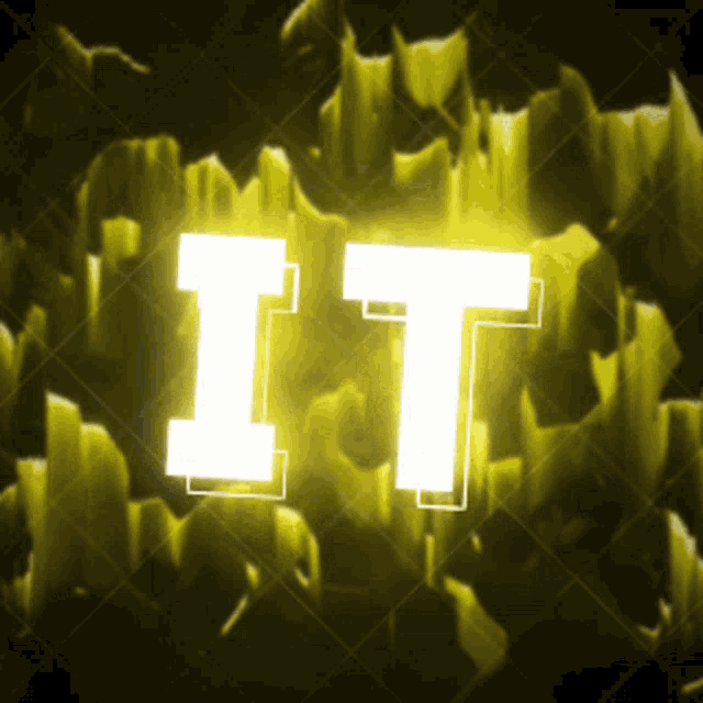 the word it is glowing brightly in the dark
