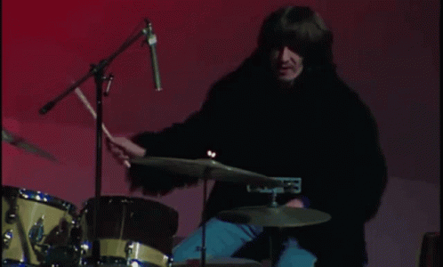 George Harrison Playing GIF - George Harrison Playing Drums GIFs