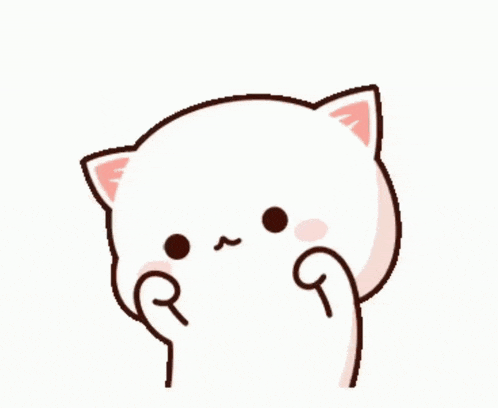 a cartoon drawing of a cat with foreign writing around it