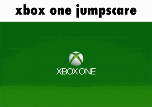 a green background with a white ball and the words xbox one jumpscare above it