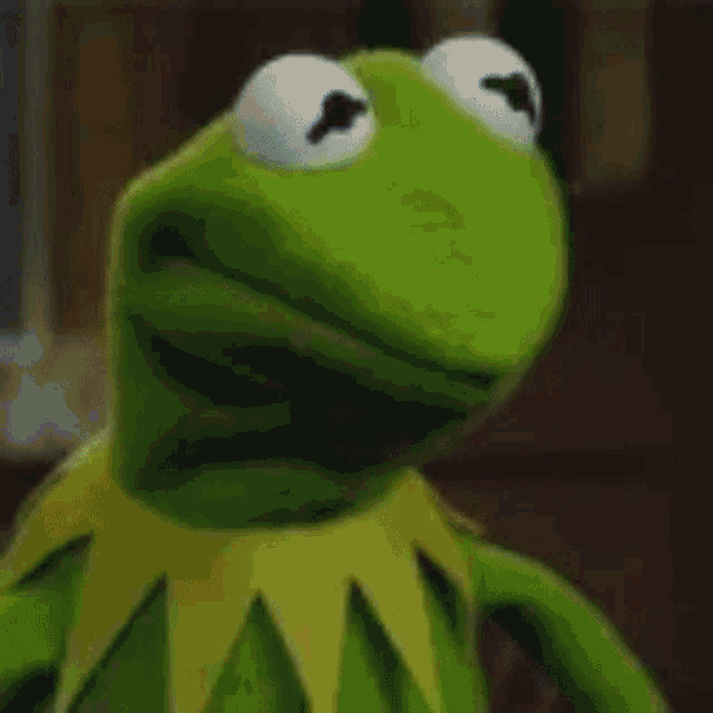 kermit the frog wearing a rainbow hat and a red nose .