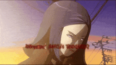 a cartoon of a woman with purple hair and the words " ulysses " written in red