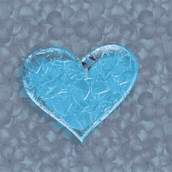 a broken heart with an arrow through it is surrounded by ice