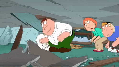 peter griffin and lois griffin are looking at something