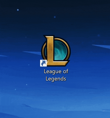 a league of legends icon is on a blue background