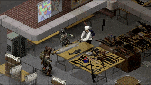 a video game with a map of the united states in the background
