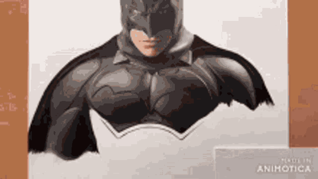 a drawing of a man in a batman suit
