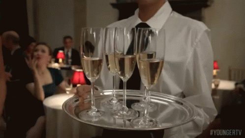 Champagne Tray GIF - Younger Tv Younger Tv Land GIFs