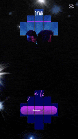 a poster for familia love love shows a man holding a guitar and a woman singing