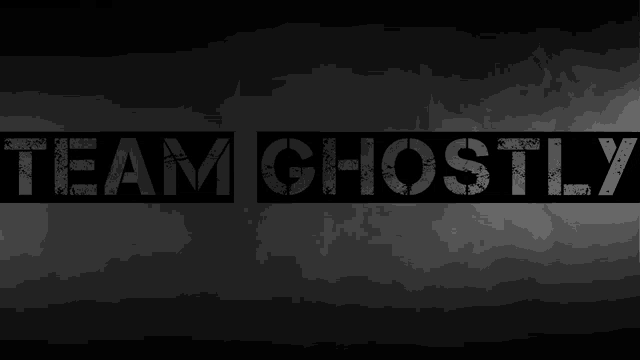 a black and white sign that says team ghostly on it