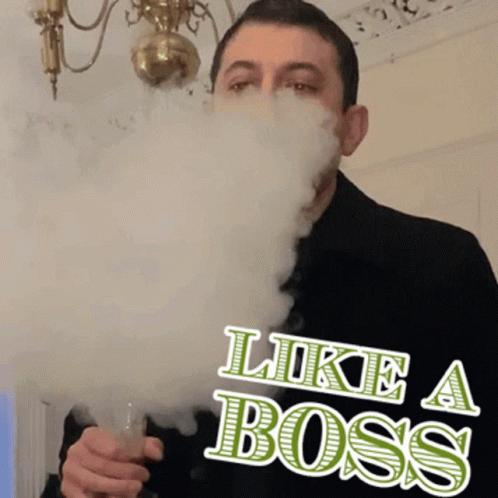 Like A Boss Smoke GIF - Like A Boss Smoke Puff GIFs
