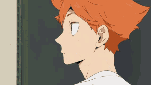 a close up of a person 's face with orange hair