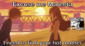 a man and a woman are standing next to each other with the caption excuse me mareeta