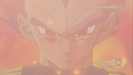 a cartoon character is standing in front of a fireball in a video game with his arms outstretched .