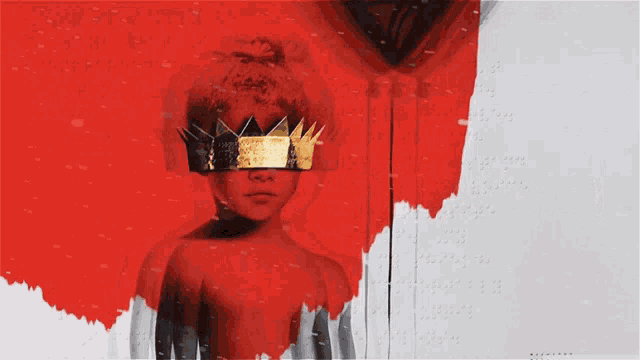 a painting of a child wearing a crown on their head