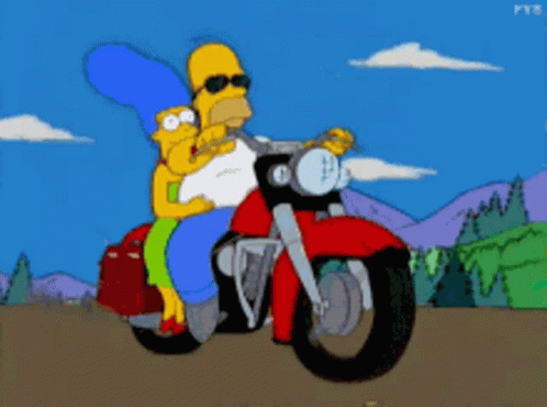 The Simpsons Biker GIF - The Simpsons Biker Homer Simpson GIFs