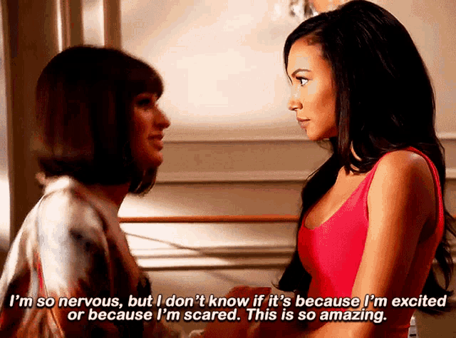 Glee Rachel Berry GIF - Glee Rachel Berry Im So Nervous GIFs