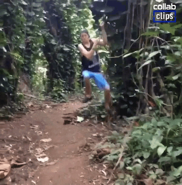 Swing Fail Jungle Trick GIF