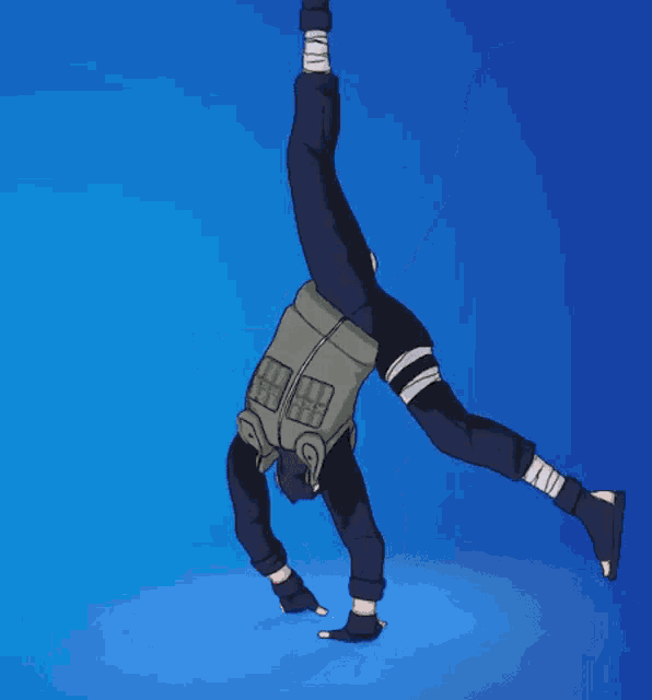a cartoon character is laying on his back with his arms outstretched