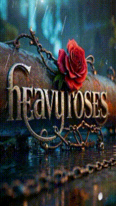 a heavy roses sign with a red rose