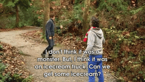 So...Icecream? GIF - Ful L Grown Men Forest Walk Leaves GIFs